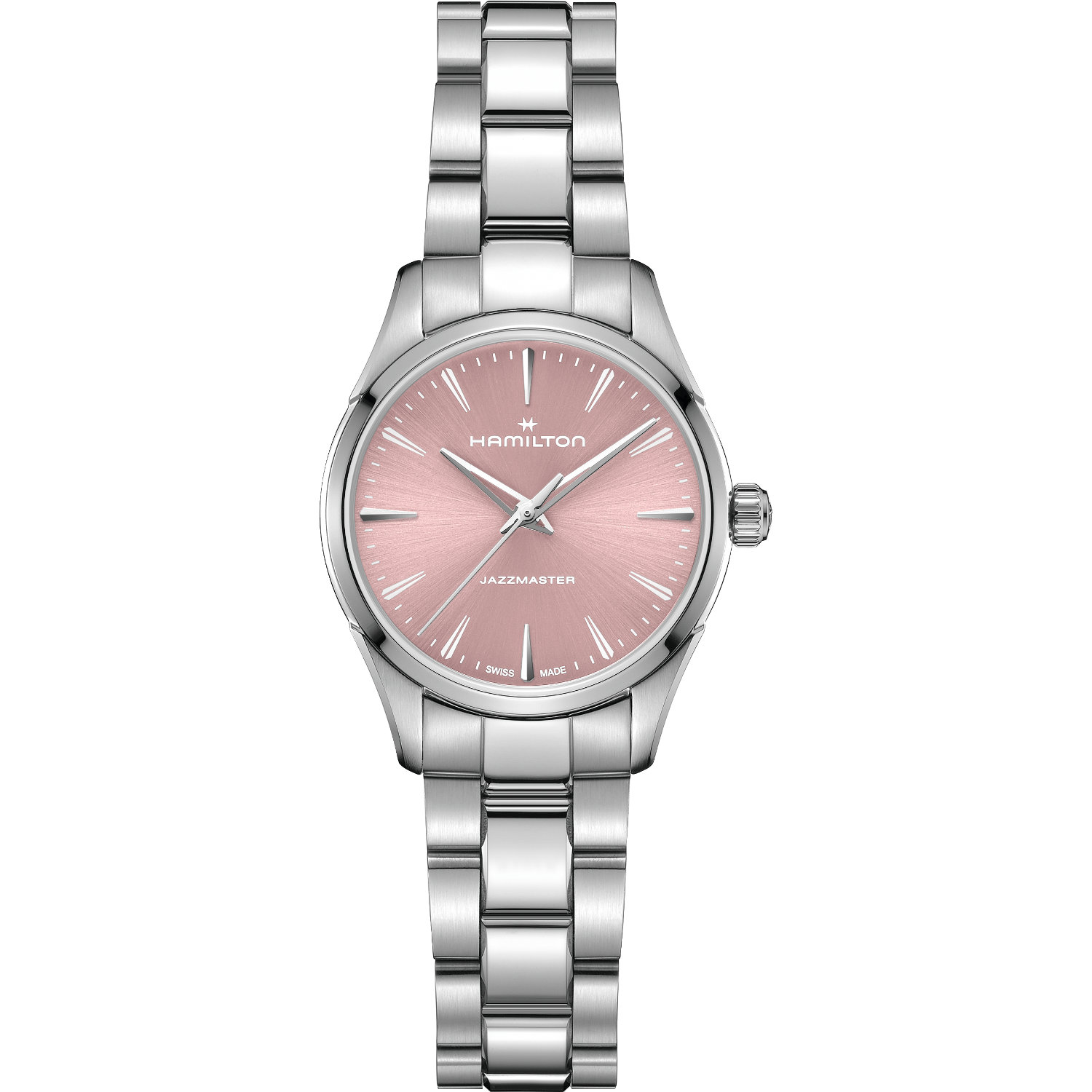 Orologio Hamilton Jazzmaster Quarzo 32mm. Cassa in acciaio, vetro zaffiro, movimento al quarzo, impermeabile 50 metri.