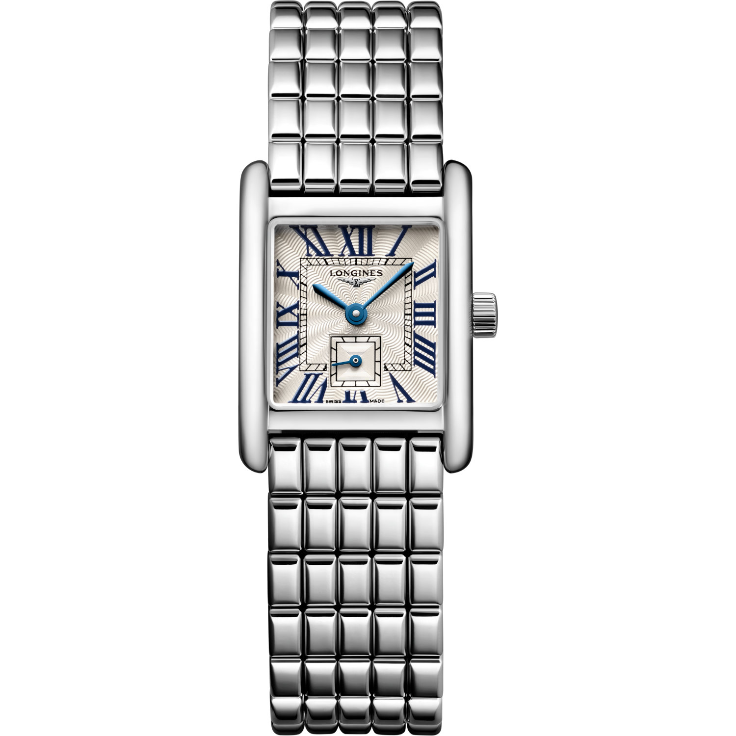 Orologio Longines Mini Dolcevita. Cassa in acciaio, vetro zaffiro, movimento al quarzo. Impermeabile 30 metri.