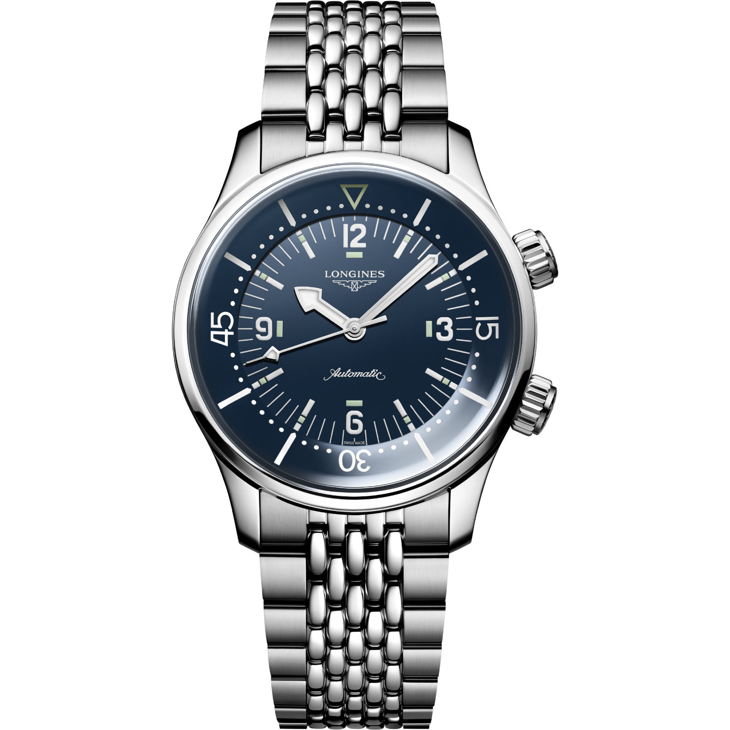 Orologio Longines Legend Diver Automatico. Cassa in acciaio di 39mm, vetro zaffiro, movimento COSC, impermeabile 300 metri.