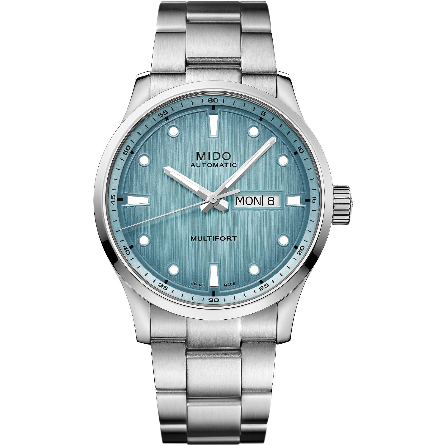 Orologio Mido Multifrot M 42mm. Movimento automatico, cassa acciaio, fondello a vista, impermeabile 100 metri.