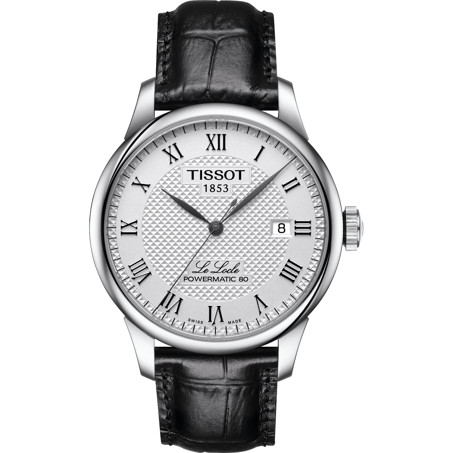 Tissot-Le-Locle-Automatico-39mm-T0064071603300-Fronte Orologio Le Locle Automatico. Cassa in acciaio da 39.3 mm, orologio con movimento automatico e fondello a vista e vetro zaffiro.