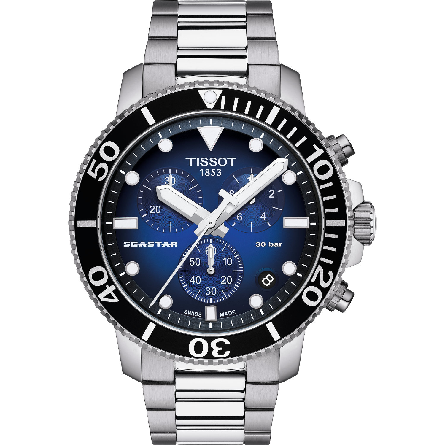 Orologio Tissot Seastar 1000 Chronograph, cassa acciaio, movimento cronografo al quarzo