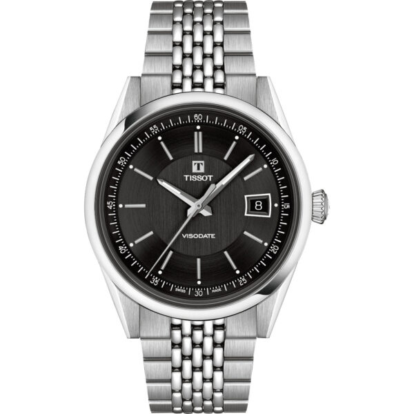 Orologio Tissot Visodate Automatico 39mm, cassa e bracciale acciaio